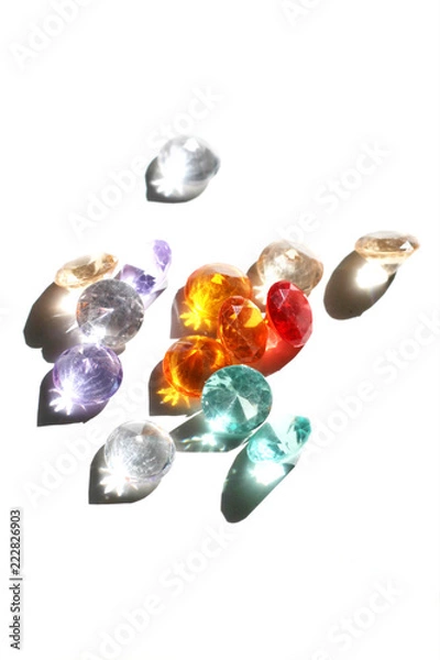 Fototapeta sparkling in the sun multi-colored stones diamonds