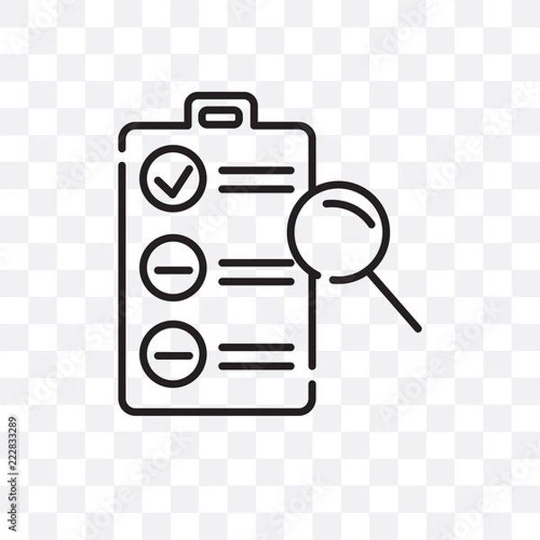 Obraz research icon isolated on transparent background. Simple and editable research icons. Modern icon vector illustration.