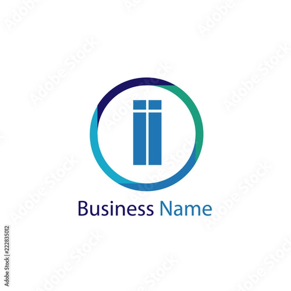 Fototapeta Initial Letter II Logo Template Design