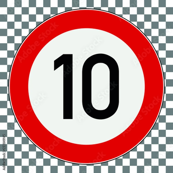 Obraz Verkehrsschild Tempolimit Transparent