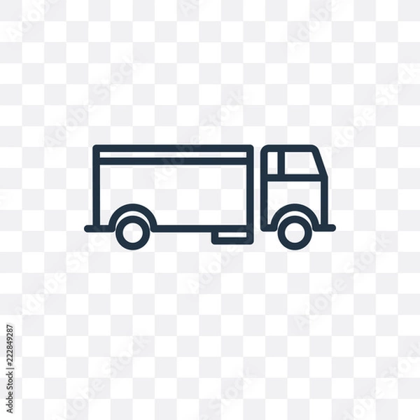 Obraz lorry icon isolated on transparent background. Simple and editable lorry icons. Modern icon vector illustration.