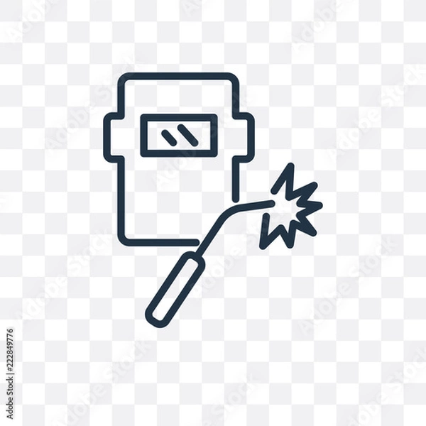 Fototapeta welding icon isolated on transparent background. Simple and editable welding icons. Modern icon vector illustration.
