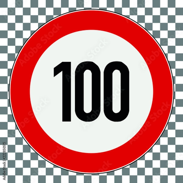 Obraz Verkehrsschild Tempolimit Transparent