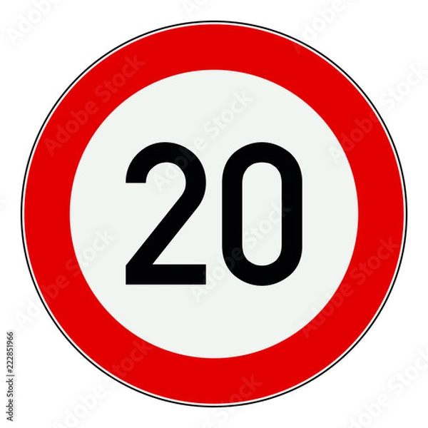 Obraz Verkehrsschild Tempolimit