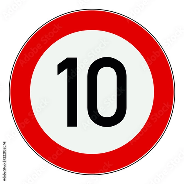 Obraz Verkehrsschild Tempolimit