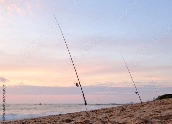 Obraz Pesca pescando atardecer
