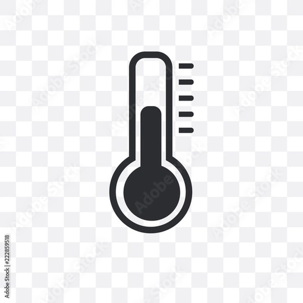 Fototapeta thermometer icon isolated on transparent background. Simple and editable thermometer icons. Modern icon vector illustration.