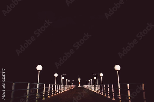Fototapeta bridge at night