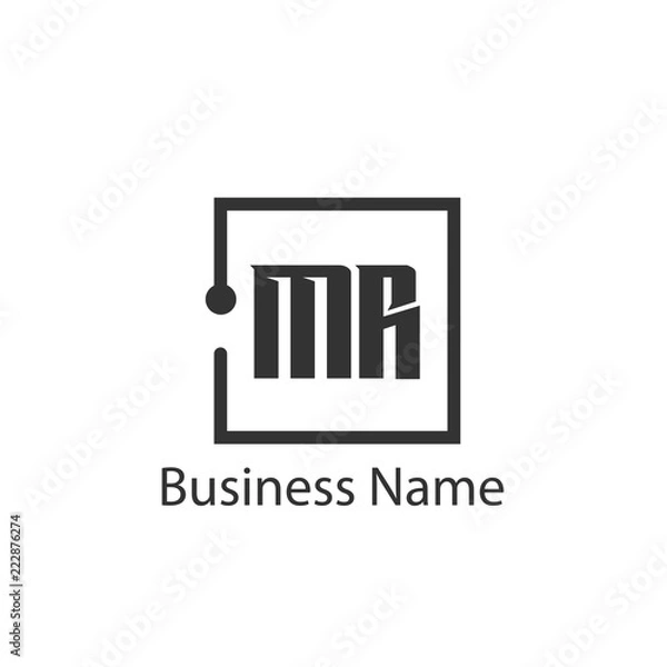 Fototapeta Initial Letter MR Logo Template Design