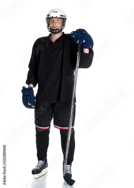 Obraz Young guy hockey player