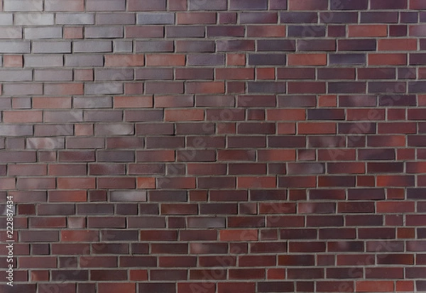 Obraz Dark red brick wall texture
