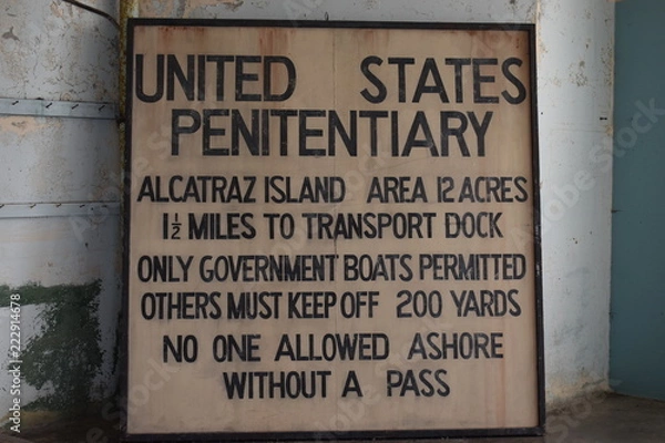Fototapeta Letrero de Alcatraz