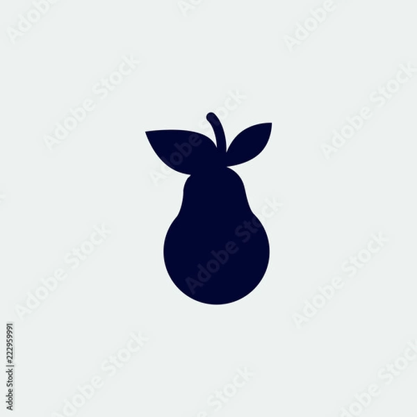 Obraz pear icon, vector illustration. flat icon