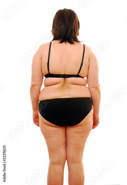 Fototapeta Fat woman (rear view)