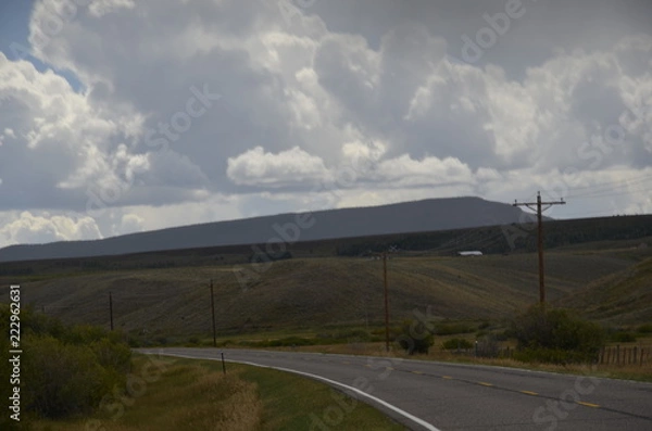 Obraz road and blue sky