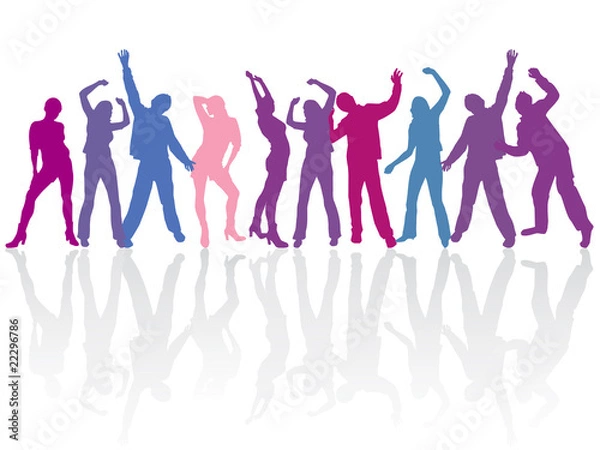 Fototapeta Feiernde junge Menschen