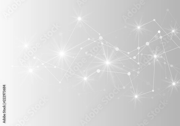 Obraz Abstract futuristic network. Vector illustration.