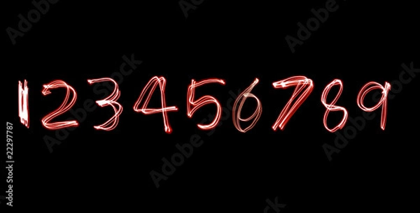 Fototapeta Light Numbers
