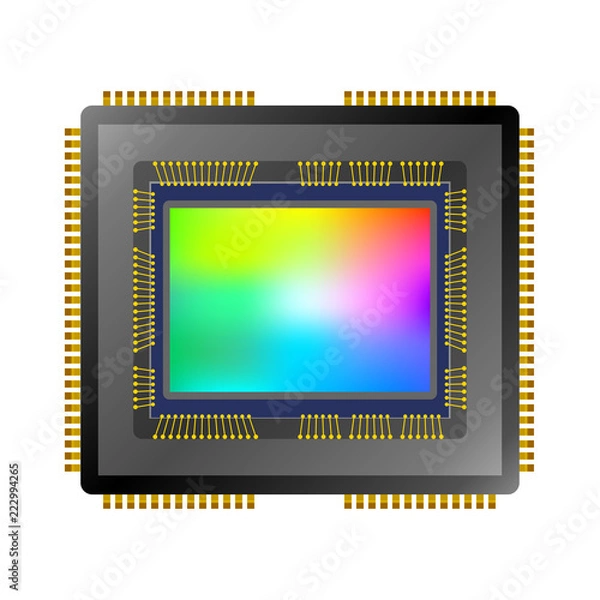 Obraz Vector cmos ccd image sensor.