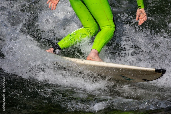 Obraz surfing munich eisbach