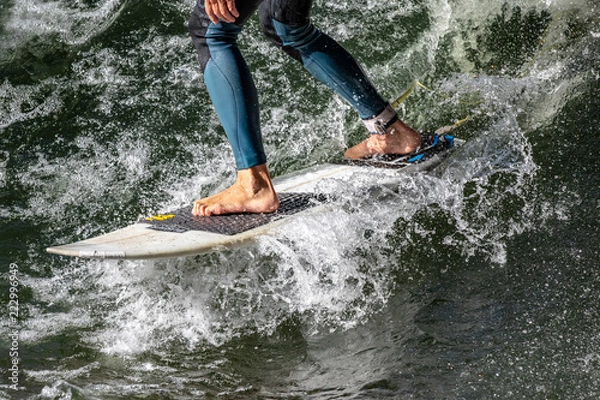 Obraz surfing munich eisbach