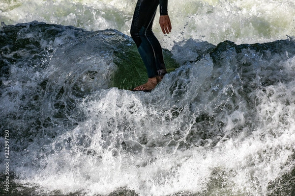 Obraz surfing munich eisbach