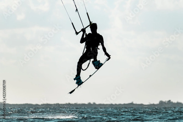Obraz kitesurfer silhouette