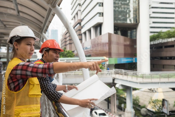 Obraz zobacz plan projektu dla placu budowy