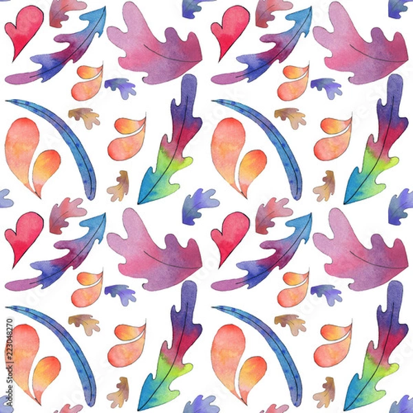 Fototapeta Leaves Seamless Pattern