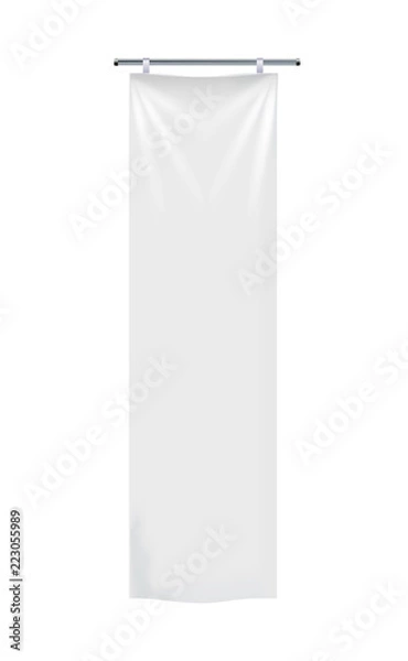 Obraz Roll up banner isolated on transparent background. Vector show display set mockup for presentation your product.
