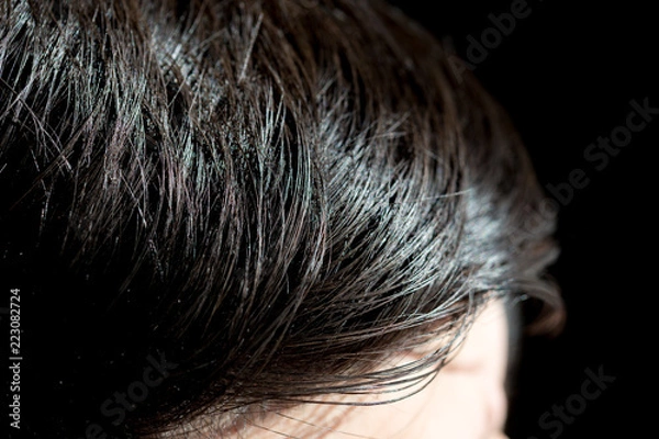 Obraz Hair close-up view from above