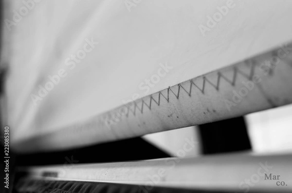 Obraz close um stitches sail