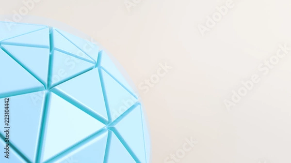 Obraz Blue sphere on the white surface