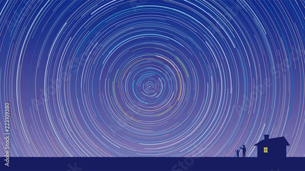Obraz 星の軌跡