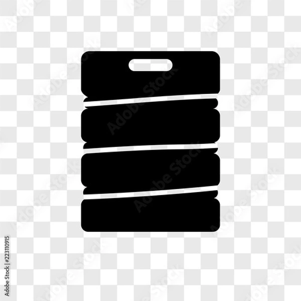 Fototapeta beer keg icons isolated on transparent background. Modern and editable beer keg icon. Simple icon vector illustration.