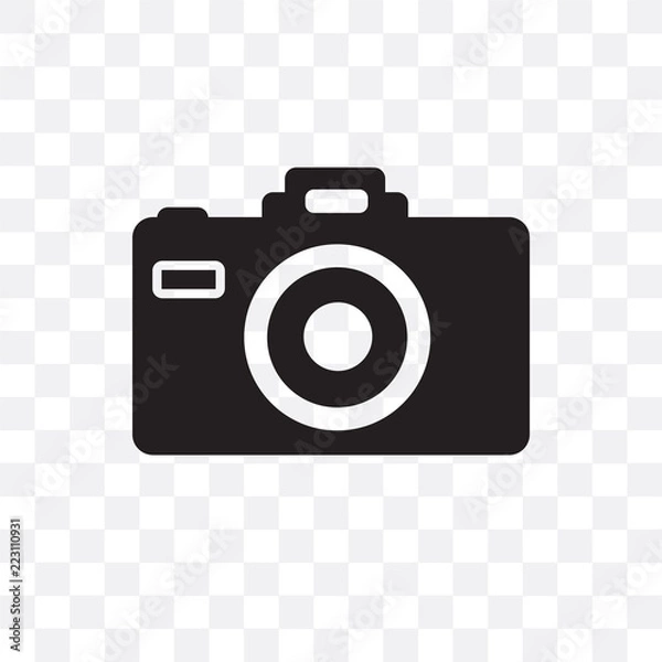 Obraz camera icon isolated on transparent background. Simple and editable camera icons. Modern icon vector illustration.