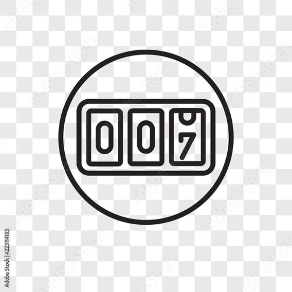 Fototapeta counter icons isolated on transparent background. Modern and editable counter icon. Simple icon vector illustration.