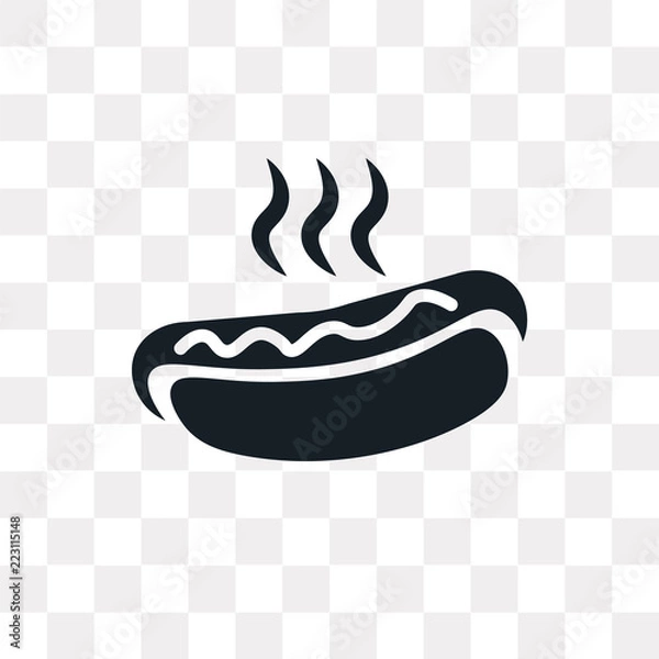 Obraz hot dog icon on transparent background. Modern icons vector illustration. Trendy hot dog icons