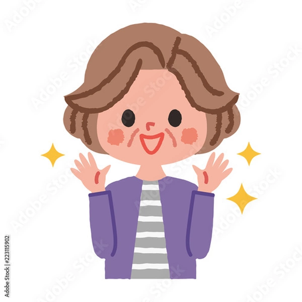 Fototapeta おばあちゃん　喜ぶ