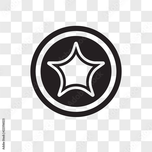 Fototapeta Favourite vector icon isolated on transparent background, Favourite logo design