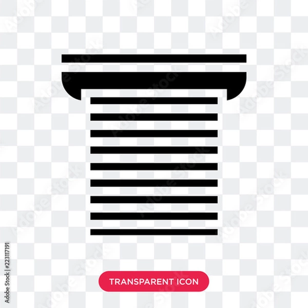 Obraz Roller Shutter Door vector icon isolated on transparent background, Roller Shutter Door logo design