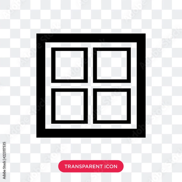 Obraz Window vector icon isolated on transparent background, Window logo design