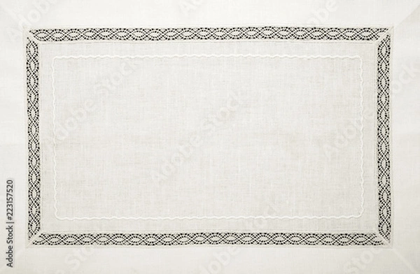 Obraz artistic lace table cloth, square frame