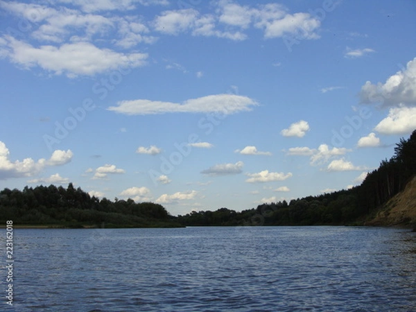 Obraz river and sky