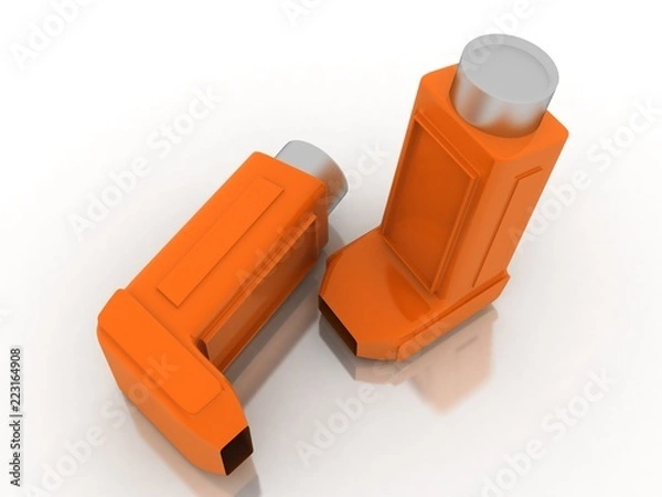 Fototapeta 3d illustration Asthma inhaler