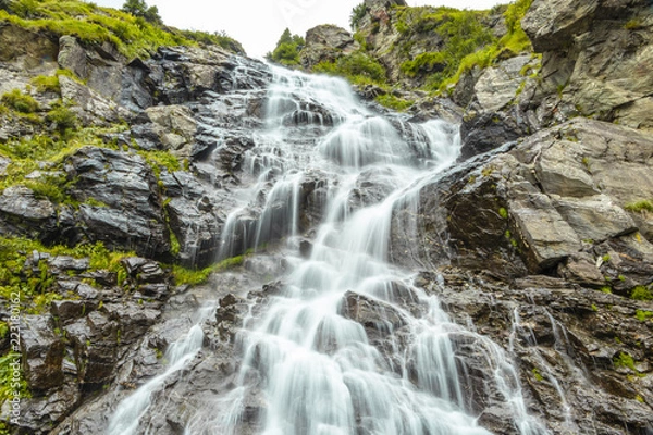 Fototapeta Romania Karpaty waterfall on the Transfogaraska route