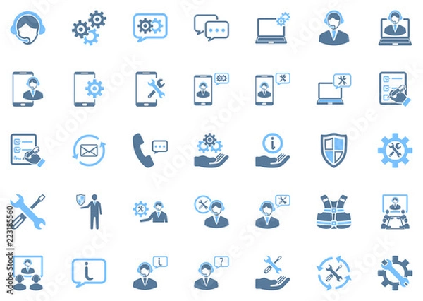 Fototapeta Technical Support Icon Set 1
