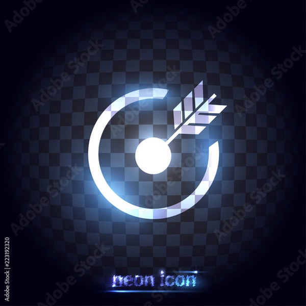 Obraz target icon. neon series