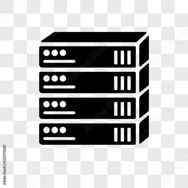 Fototapeta Disk storage vector icon isolated on transparent background, Disk storage logo design