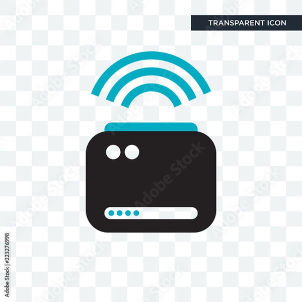 Fototapeta Smart plug vector icon isolated on transparent background, Smart plug logo design